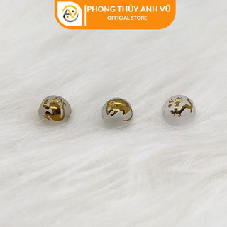 3 viên tam hợp thân tý thìn chất liệu mã não trắng đã khai quang - size 8 10 12ly - may mắn tài lộc