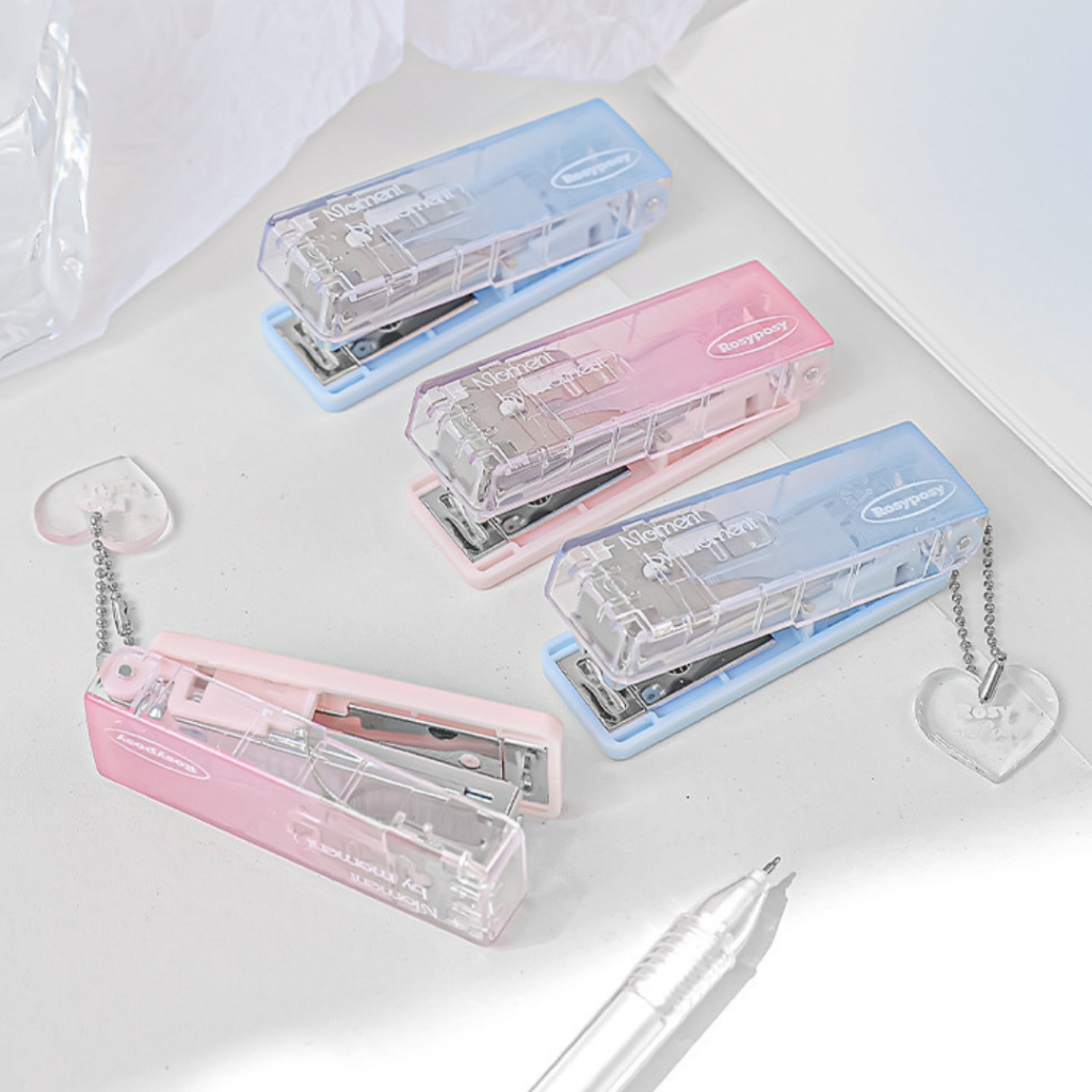 Bấm Ghim/ Kim Mini Stapler Rosy Posy Tặng Kèm Keychain Cực Xinh ...