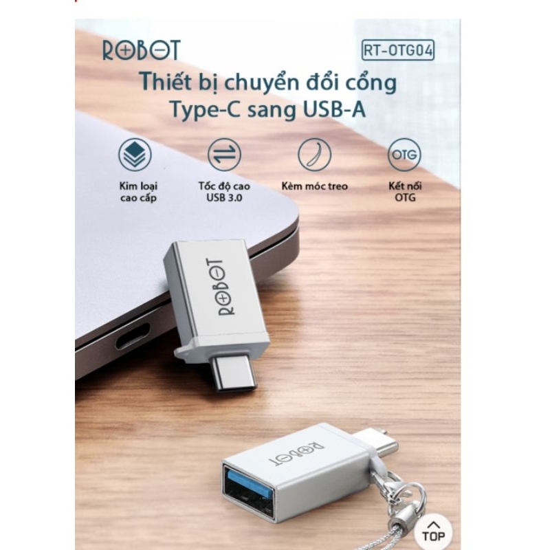 ĐẦU CHUYỂN ĐỔI OTG CỔNG TYPE C SANG USB 3 0 ROBOT RT OTG04 CHẤT LIỆU VỎ KIM LOẠI Shopee Việt Nam