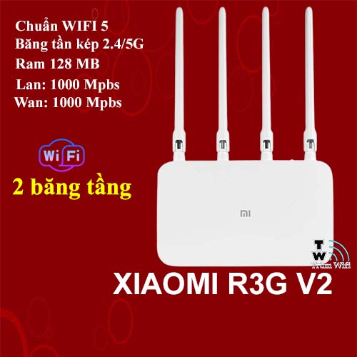 Bộ phát wifi Xiaomi R3Gv2,ac1200,wifi 2 băng tầng,lan wan gigabit,không ...