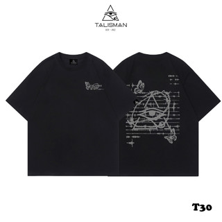 Áo Thun TalismanVN áo tay lỡ unisex in lưới thép T30