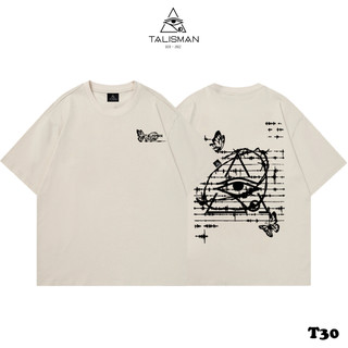 Áo Thun TalismanVN áo tay lỡ unisex in lưới thép T30