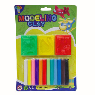 Vỉ 12 màu đất nặn thủ công an toàn cho bé ( có kèm khuôn)