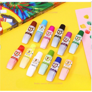 Vỉ 12 tuýp màu ACRYLIC dung tích 6ML kèm khay trộn màu