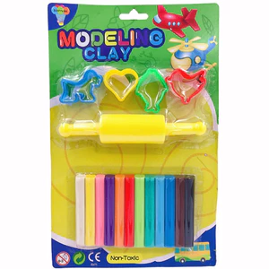Vỉ 12 màu đất nặn thủ công an toàn cho bé ( có kèm khuôn)