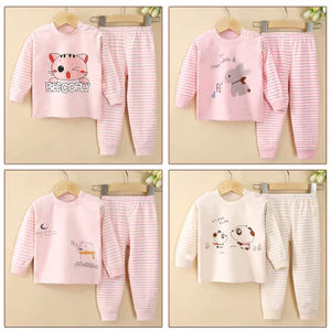 Bộ cotton dài tay bé trai bé gái, bộ ngủ dài tay trẻ em cotton Maruka Fashion in hình thú cưng siêu đáng yêu 8-22kg
