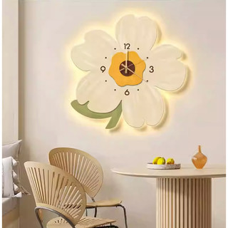 Tranh Đồng Hồ 3D LED Bông Hoa Xinh Trang Trí Phòng Khách Phòng Bé Quán Tiệm Shop OHA Decor