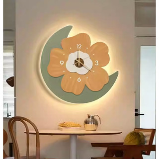 Tranh Đồng Hồ 3D LED Bông Hoa Xinh Trang Trí Phòng Khách Phòng Bé Quán Tiệm Shop OHA Decor