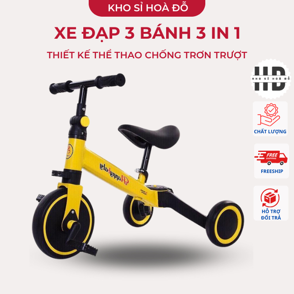 Xe đạp ba bánh kết hợp xe thăng bằng, xe chòi 3in1 thể thao cao cấp_KHO ...