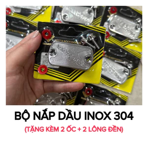 DIAMOND SALAYA - NẮP DẦU SALAYA CNC INOX 304 - Yamaha,Honda,Vario... kèm ốc và lông đền