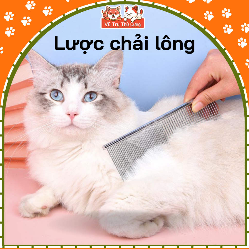Lược thẳng chải lông thú cưng Taotaopets, gỡ rối cho chó mèo chất liệu Inox