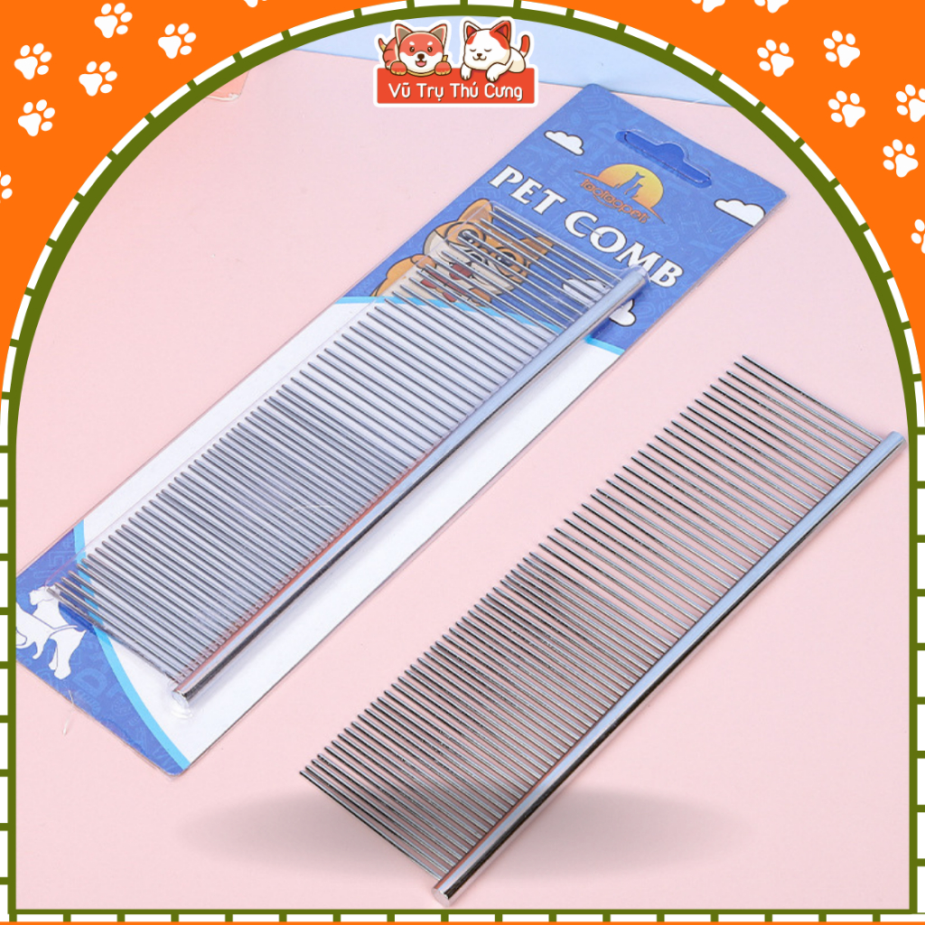 Lược thẳng chải lông thú cưng Taotaopets, gỡ rối cho chó mèo chất liệu Inox