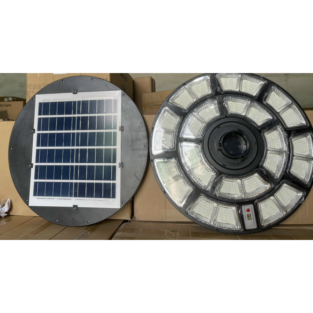 Đèn năng lượng mặt trời UFO 13 trang trí ngoài trời, Đèn đĩa bay 2 tầng 13 khoang 1000W bảo hành 2 năm