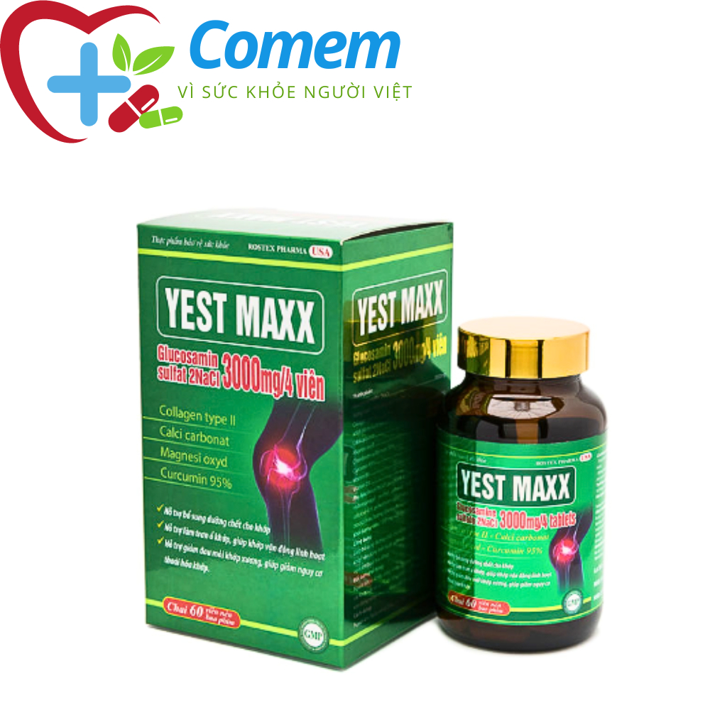 Viên uống bổ xương khớp YEST MAX bổ sung glucosamin hỗ trợ giảm đau mỏi ...