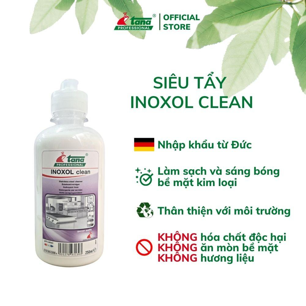 Siêu tẩy gỉ sét kim loại inox INOXOL CLEAN nhập khẩu Đức bảo vệ bề mặt vòi sen bồn rửa đồ đồng thép rỉ sét 250ml
