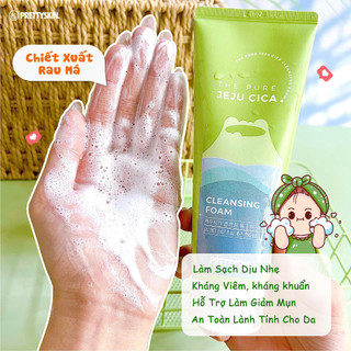Sữa Rửa Mặt Rau Má Jeju Pretty Skin - Dành Cho Da Dầu Mụn, kiềm dầu, se khít lỗ chân lông, ngăn ngừa mụn, giảm thâm