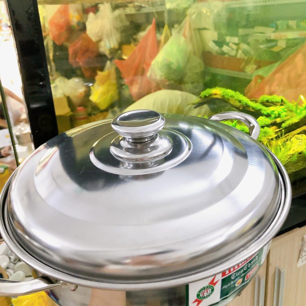 Nồi lẩu inox TITHAFAC  Hai Quai - Nồi inox nấu lẩu Đa Năng, Tiện Dụng Gia Đình, Hàng Quán