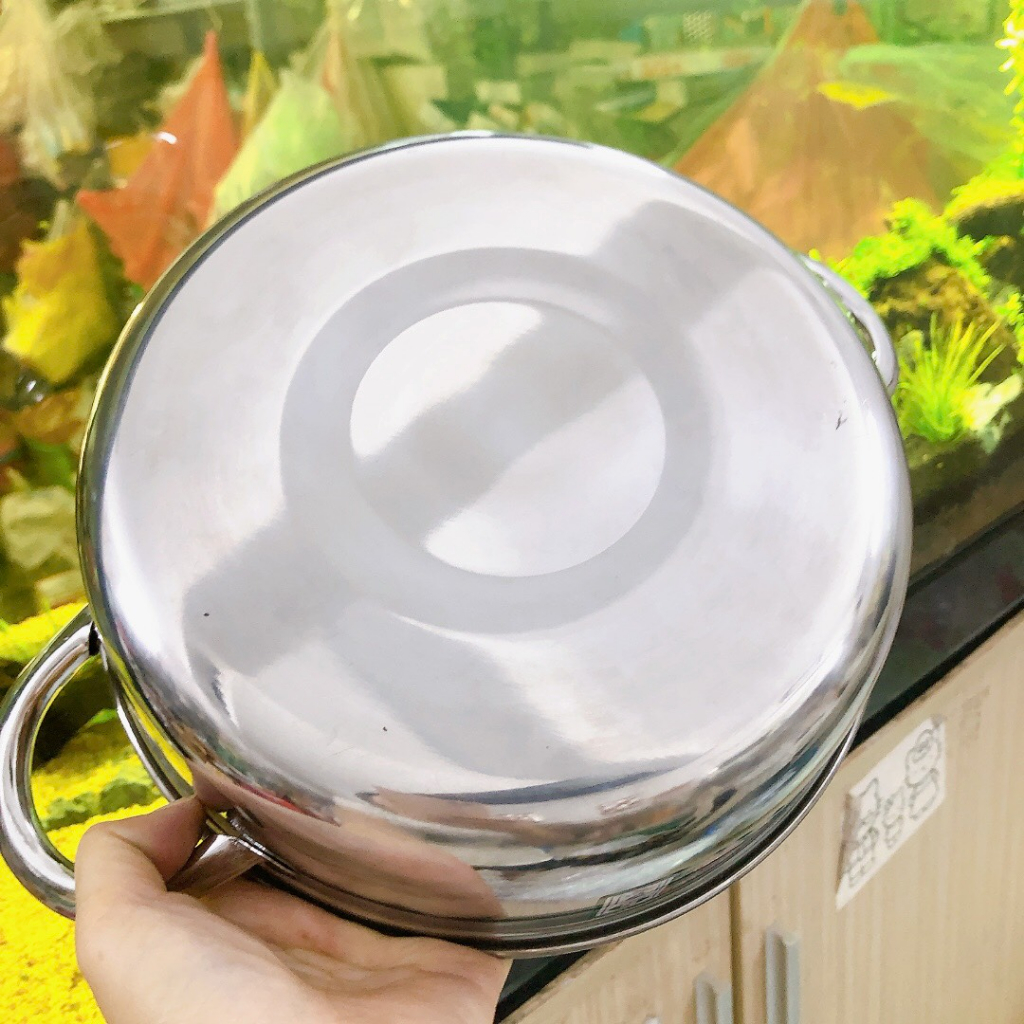 Nồi lẩu inox TITHAFAC  Hai Quai - Nồi inox nấu lẩu Đa Năng, Tiện Dụng Gia Đình, Hàng Quán
