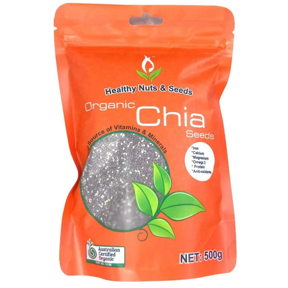 Hạt chia Úc organic chia seed nature superfood hữu cơ gói 500g Extaste ...