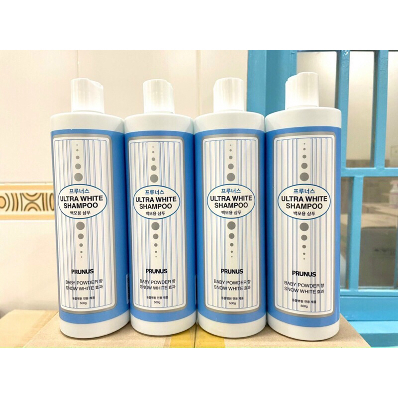 Sữa tắm siêu trắng lông cho thú cưng Prunus Ultra White Shampoo Công nghệ làm bóng Snow White 4000g