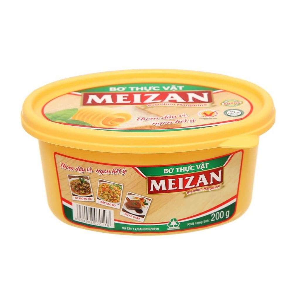 Bơ thực vật/Margarine Meizan 200g/800g thơm ngon dùng nấu ăn làm bánh - (PLTC)