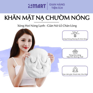 Khăn mặt nạ chườm nóng, khăn bông đắp mặt, ủ ấm, xông hơi làm nóng, thư giãn, dãn nở lỗ chân lông.