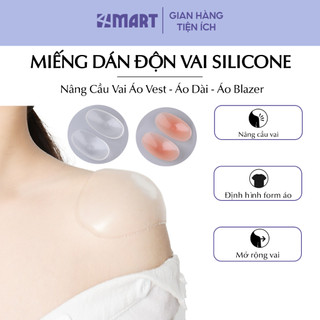 2 Miếng độn vai nam nữ dán độn vai áo vest bằng silicone Màu da và trong suốt Ova