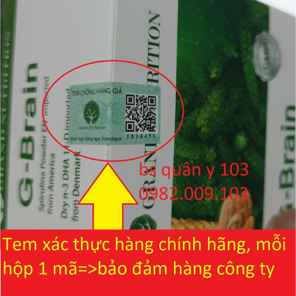 G-Brain Cốm Trí Não hỗ trợ phát triển, tăng cường hệ Miễn Dịch cho Trẻ (GBrain gold plus new Chính Hãng)