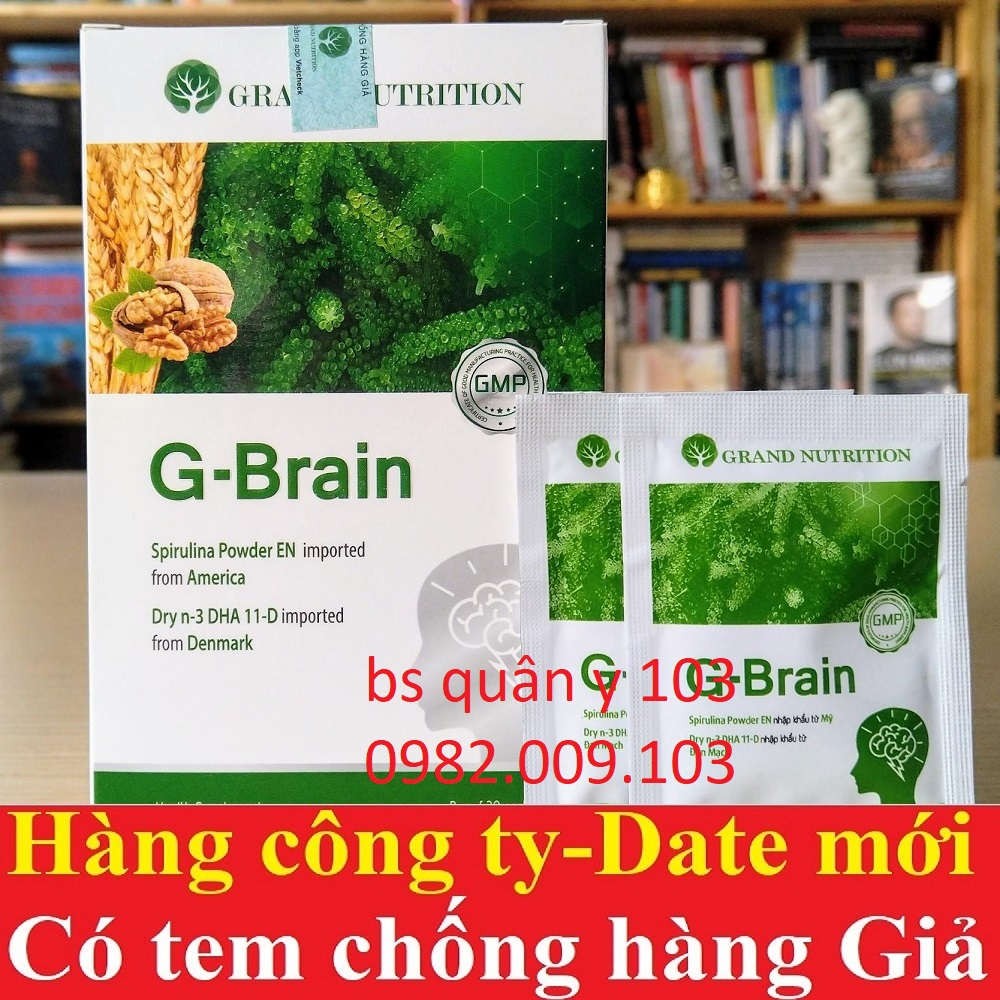 G-Brain Cốm Trí Não hỗ trợ phát triển, tăng cường hệ Miễn Dịch cho Trẻ (GBrain gold plus new Chính Hãng)