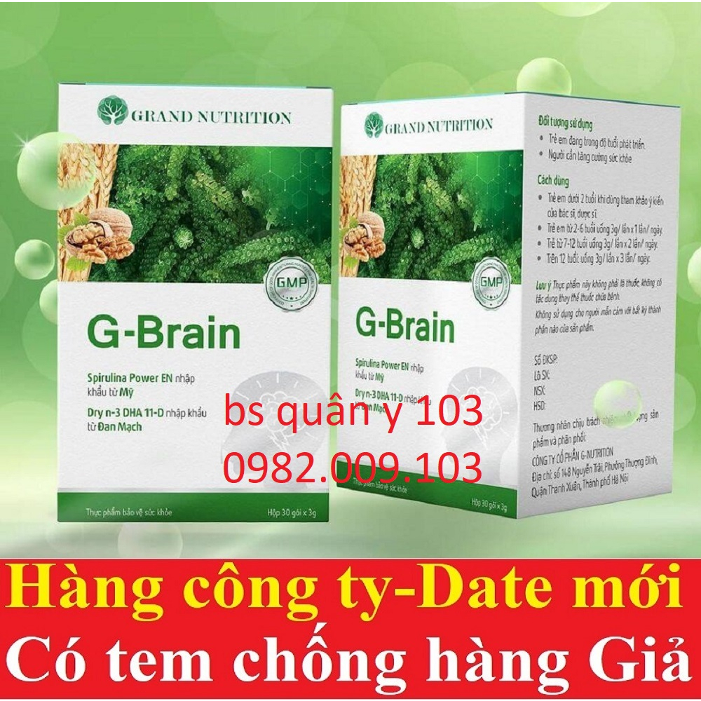 G-Brain Cốm Trí Não hỗ trợ phát triển, tăng cường hệ Miễn Dịch cho Trẻ (GBrain gold plus new Chính Hãng)