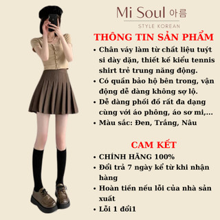 Chân váy xếp ly tennis lưng cao, chân váy xếp ly cho nữ dáng xòe phong cách Ulzzang 119