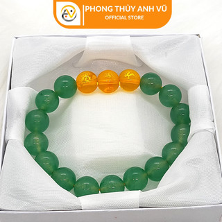 Vòng phong thủy may mắn thân tý thìn đã khai quang - chất liệu mã não tự nhiên - may mắn tài lộc
