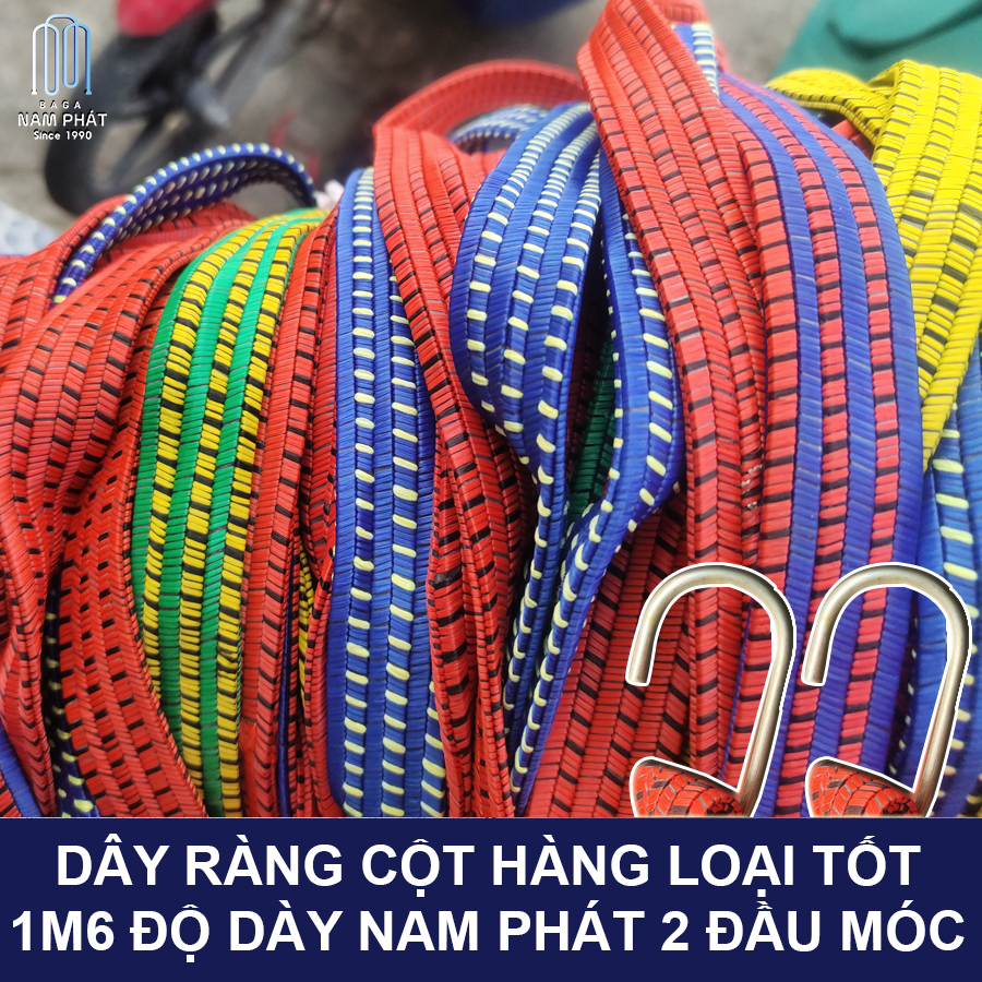 Dây ràng dẹp, dây su dẹp, dây chun chằn hàng 2 đầu móc loại tốt cực dày ...