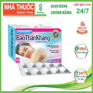 BẢO THẦN KHANG -Hỗ trợ dưỡng tâm, an thần, giúp ngủ ngon giấc.