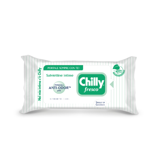 Ảnh Khăn lau phụ khoa Chilly Fresco chiết xuất bạc hà se se lạnh, làm sạch khử mùi hiệu quả, gói 12 tờ 2