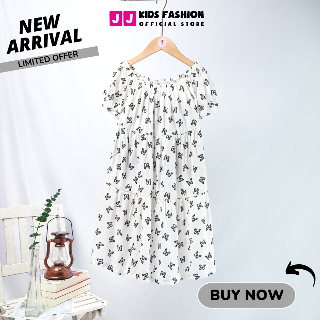 Váy mùa hè cho bé JJ Kids, dáng Maxxi, chất liệu lụa mềm mại cho trẻ em full size [JJK_B32]