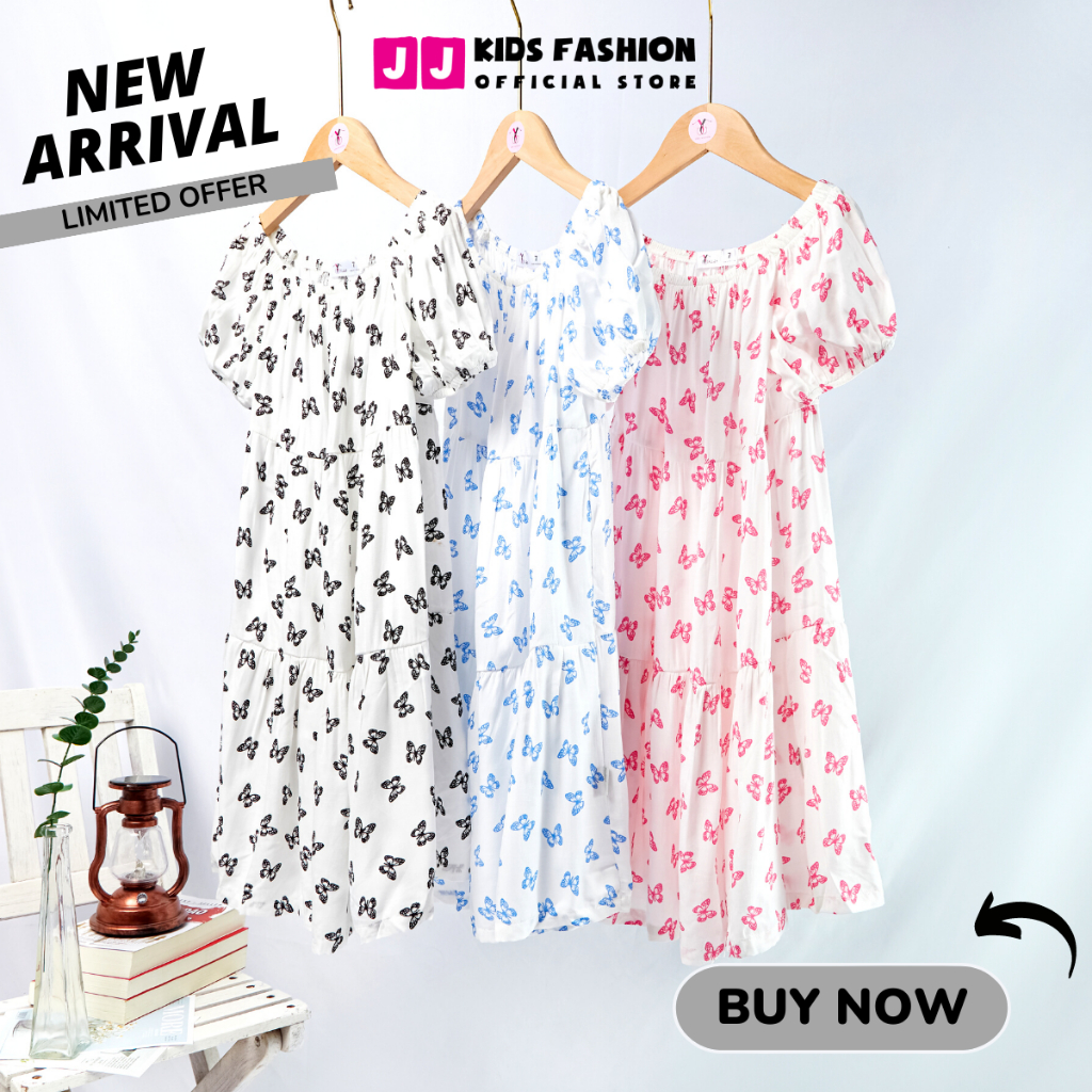 Váy mùa hè cho bé JJ Kids, dáng Maxxi, chất liệu lụa mềm mại cho trẻ em full size [JJK_B32]