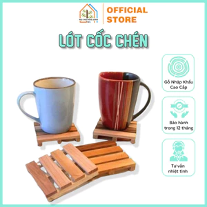 Lót Cốc Nội Thất Nhà Xanh 82 - Đồ Lót Cốc Gỗ Thông Nhập Khẩu Cao Cấp Bền Bỉ, Màu Tự Nhiên Đơn Giản Mà Sang Trọng