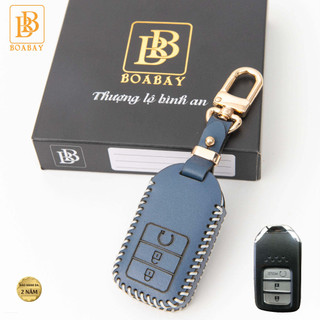 Bao Da Chìa Khoá Ô Tô HONDA BRV Bản L chìa 3 nút Ốp da bò thật cao cấp giữ khoá tránh trầy xước bảo hành 2 năm về da BB