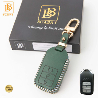 Bao Da Chìa Khoá Ô Tô HONDA BRV Bản L chìa 3 nút Ốp da bò thật cao cấp giữ khoá tránh trầy xước bảo hành 2 năm về da BB