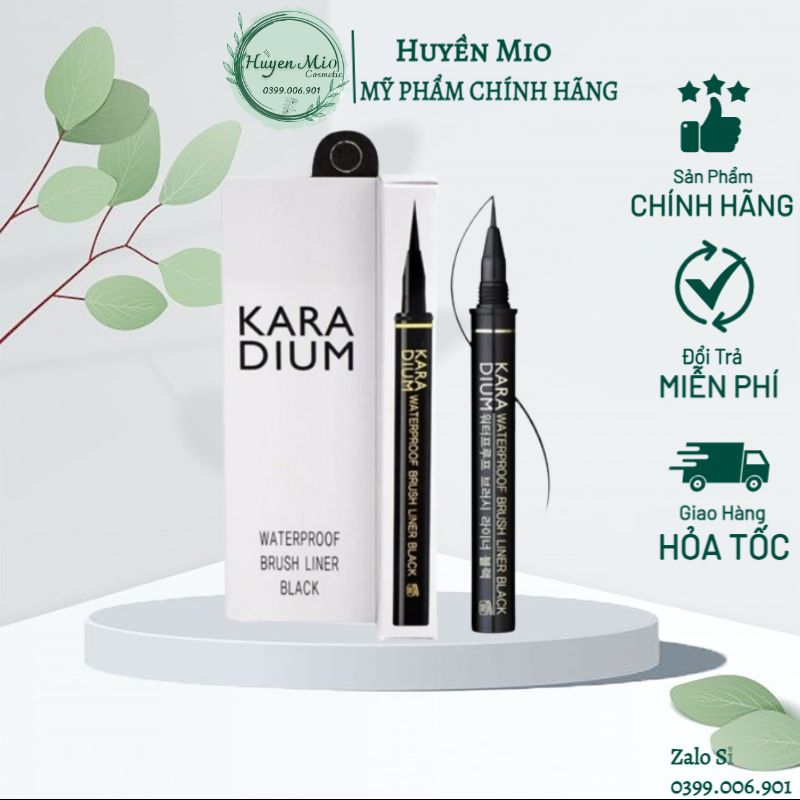 BÚt DẠ KẺ MẮt Karadium Waterproof Eyeliner Pen Black Huyenmio Shopee Việt Nam 