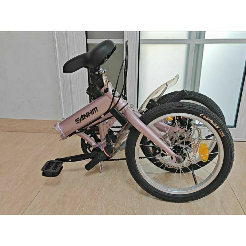 Sẵn, XE ĐẠP GẬP  GỌN mini 16inh  NGƯỜI LỚN -& TRẺ EM