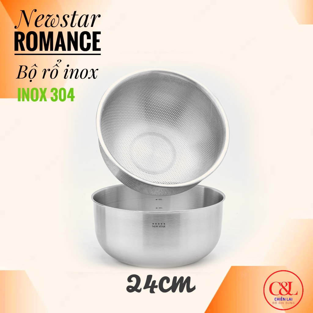 Bộ rổ Inox 304 cao cấp Newstar Romance | Shopee Việt Nam