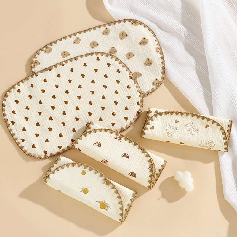 (LOẠI 1) Gối Xô Sơ Sinh 10 Lớp Muslin Phong Cách Hàn Quốc Cho Bé Sơ Sinh Mềm Mại Thấm Mồ Hôi Tốt