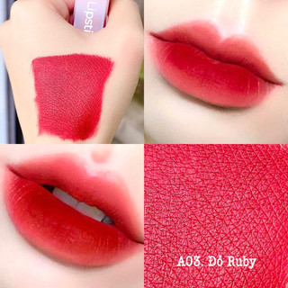 [11.11 MUA 2 TẶNG 1] A03 - Đỏ Ruby Son DI Cosmetic lì môi không chì chính hãng