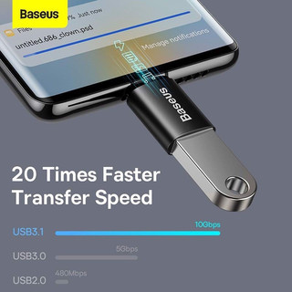 Đầu chuyển MINI OTG TYPE-C to USB-A 3.1 truyền tải dữ liệu tốc độ vao BASEUS cho ĐIỆN THOẠI / MÁY TÍNH BẢNG / LAPTOP ...