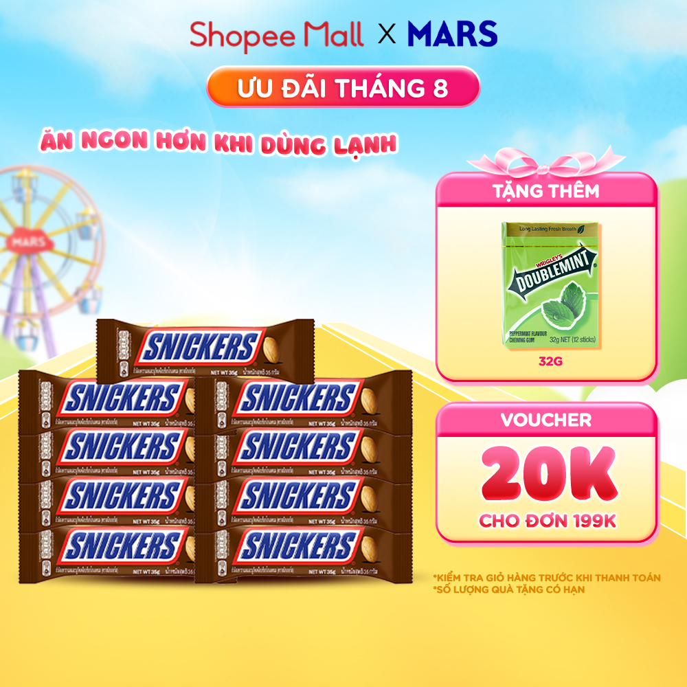 Combo 9 Kẹo Sô Cô La Snickers thanh 35g | Shopee Việt Nam