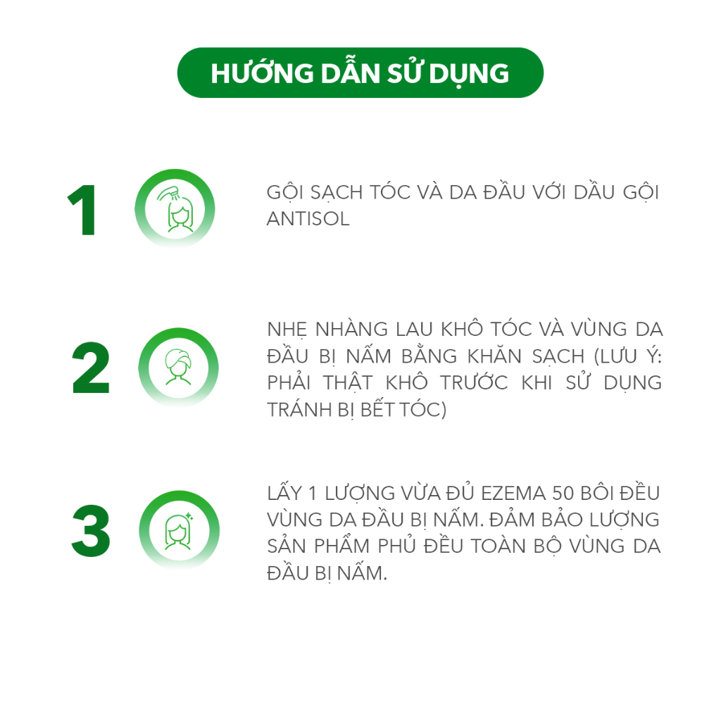 Ảnh Combo 02 Dầu Gội Sạch Gàu Antisol & 01 Ezema 50 | Thương Hiệu iCare Pharma | Hỗ Trợ Trị Gàu, Nấm Da Đầu Lâu Năm Dai Dẳng 4