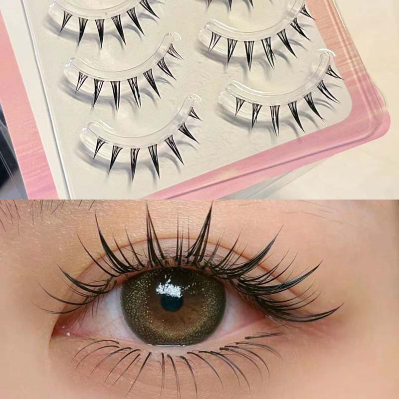 Bộ 5 Cặp Mi Giả Mắt Cáo Dày Cong Phong Cách Âu Mỹ Cực Slay Mixiaohe