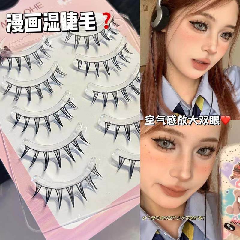 Bộ 5 Cặp Mi Giả Mắt Cáo Dày Cong Phong Cách Âu Mỹ Cực Slay Mixiaohe